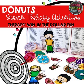 Preview of Donut Speech Therapy Activities: Therapy Win in the Dollar Bin