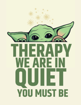 Preview of Therapy Yoda Door Sign