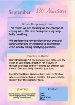 Preview of Therapy and Counseling Newsletter Template (Lover Themed)