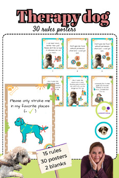 Preview of Therapy dog | Poster with rules for the school dog