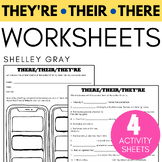 There, Their, They're Homophone Worksheets