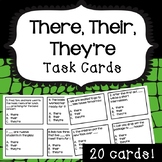 There, Their, They're Task Cards Grammar