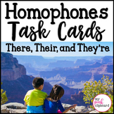 Homophones Task Cards - There/Their/They're - CCSS & TEKS Aligned