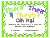 There, Their, and They're -  Oh My! Homophones Activities