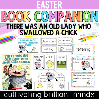 Preview of There Was An Old Lady Who Swallowed A Chick Book Companion | Easter | Read Aloud