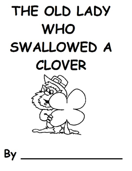 Preview of There Was An Old Lady Who Swallowed A Clover Printable Bok