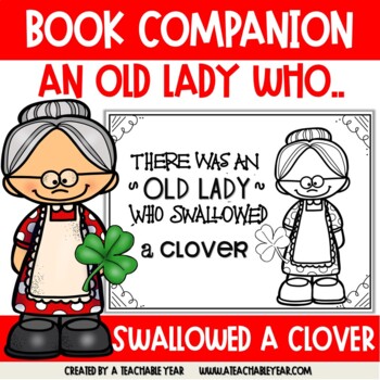 Preview of There Was An Old Lady Who Swallowed A Clover | Worksheets and Activities for ESL