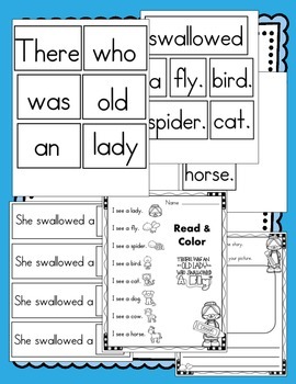 There Was An Old Lady Who Swallowed A Fly Literacy Activities (10