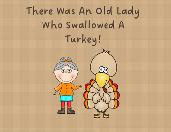 Preview of There Was An Old Lady Who Swallowed A Turkey Interactive PowerPoint Activity