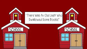 Preview of There Was An Old Lady Who Swallowed Some Books - Interactive Power Point