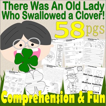 Preview of There Was An Old Lady Who Swallowed a Clover Book Companion St Patrick's Day