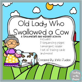 Preview of There Was An Old Lady Who Swallowed a Cow Activity Pack