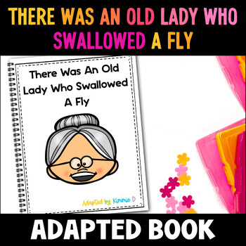 Preview of There Was An Old Lady Who Swallowed a Fly Adapted Book Special Education