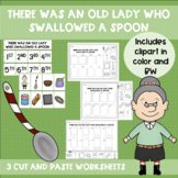 There Was An Old Lady Who Swallowed a Spoon Cut and Paste 