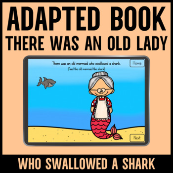 Preview of There Was An Old Mermaid Who Swallowed A Shark - Speech Therapy Book Companion