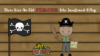 Preview of There Was An Old Pirate Who Swallowed A Map Interactive Activity (Old Lady)
