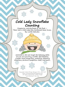 Preview of There Was a Cold Lady Who Swallowed Some Snow – Snowflake Counting Activitiy