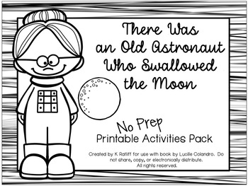 Preview of There Was an Old Astronaut Who Swallowed the Moon: No-Prep Book Companion