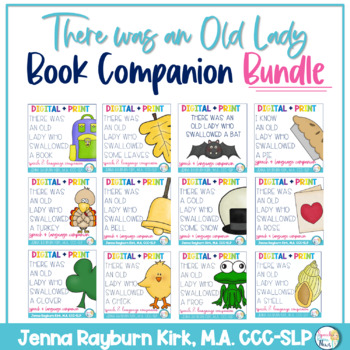 Preview of There Was an Old Lady Who Swallowed A ::BUNDLE:: Print and No-Print options!