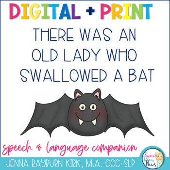 Preview of There Was an Old Lady Who Swallowed A Bat: No Print Digital Speech Teletherapy