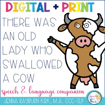 Preview of There Was an Old Lady Who Swallowed A Cow: Print & Digital Book Companions