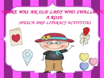 Preview of There Was an Old Lady Who Swallowed A Rose Free Literacy Activities