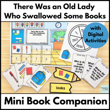 Preview of Mini Book Companion for There Was an Old Lady Who Swallowed Some Books