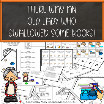 Preview of There Was an Old Lady Who Swallowed Some Books Speech and Language Companion