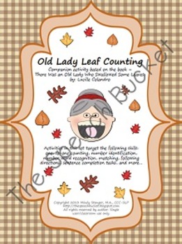 Preview of There Was an Old Lady Who Swallowed Some Leaves – Leaf Counting Activities