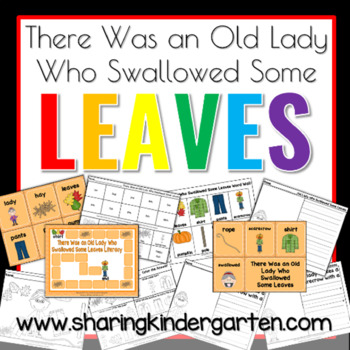 Preview of There Was an Old Lady Who Swallowed Some Leaves Math Unit