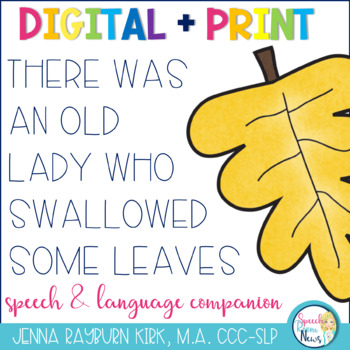 Preview of There Was an Old Lady Who Swallowed Some Leaves: No Print Digital Teletherapy