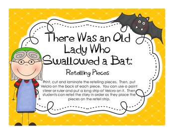 Preview of There Was an Old Lady Who Swallowed a Bat: Retelling Pieces