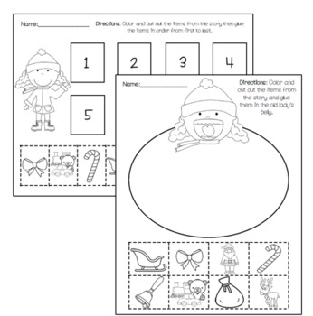 There Was an Old Lady Who Swallowed a Bell Sequencing Freebie Print and Go