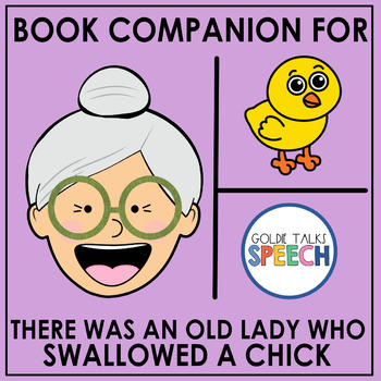 Preview of There Was an Old Lady Who Swallowed a Chick Book Companion | Boom Cards