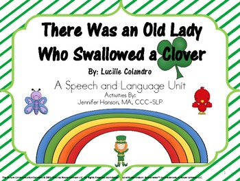 Preview of There Was an Old Lady Who Swallowed a Clover Companion Pack with Icons