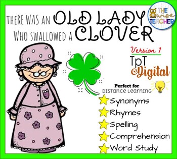 Preview of There Was an Old Lady Who Swallowed a Clover | Reading Comprehension | Spring