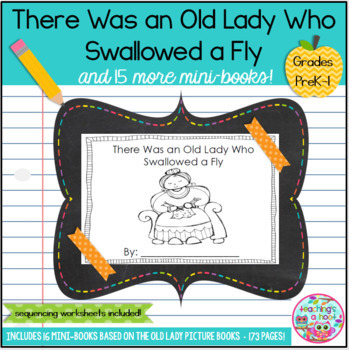 Preview of There Was an Old Lady Who Swallowed a Fly and 15 More Old Lady Mini-Books