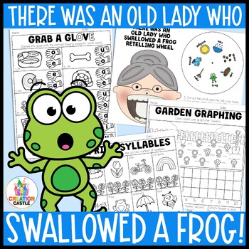 Preview of There Was an Old Lady Who Swallowed a Frog Book Companion for Spring Read Alouds