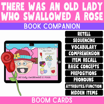 Preview of There Was an Old Lady Who Swallowed a Rose Book Companion for Boom