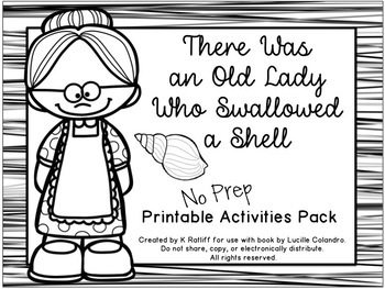 Preview of There Was an Old Lady Who Swallowed a Shell:  No-Prep Pack