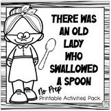 There Was an Old Lady Who Swallowed a Spoon:  No-Prep Book