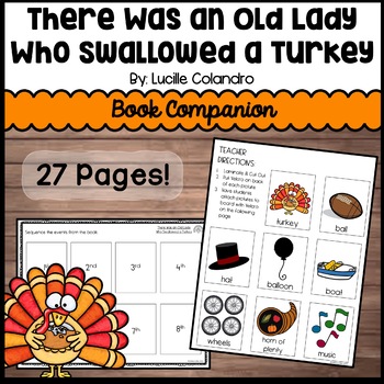 Preview of There Was an Old Lady Who Swallowed a Turkey Activities | Book Companion