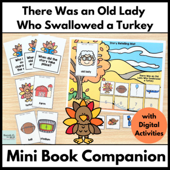 Preview of Mini Book Companion for There Was an Old Lady Who Swallowed a Turkey