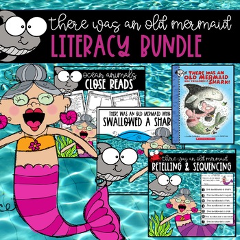 Preview of There Was an Old Mermaid Who Swallowed a Shark Literacy BUNDLE