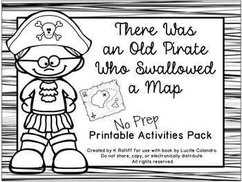 Preview of There Was an Old Pirate Who Swallowed A Map: No-Prep Book Companion
