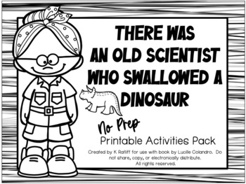 Preview of There Was an Old Scientist Who Swallowed a Dinosaur:  No-Prep Book Companion