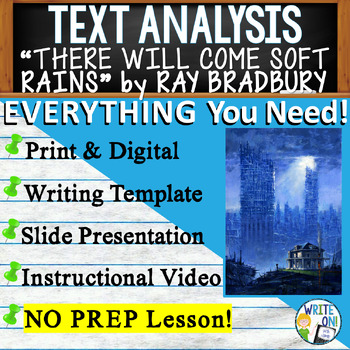 Preview of There Will Come Soft Rains - Text Based Evidence - Text Analysis Essay Writing
