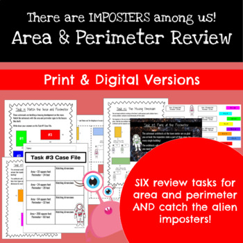 Preview of There are imposters AMONG US! An Area and Perimeter Review