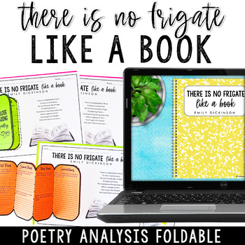 Preview of There is No Frigate Like a Book - Interactive Emily Dickinson Poetry Activity