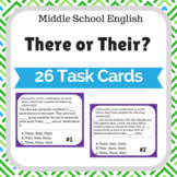 There or Their ? Task cards Middle School English and Reading